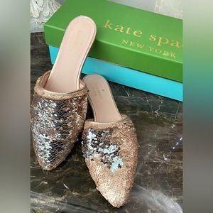KATE SPADE DUAL COLOR SEQUIN MULES